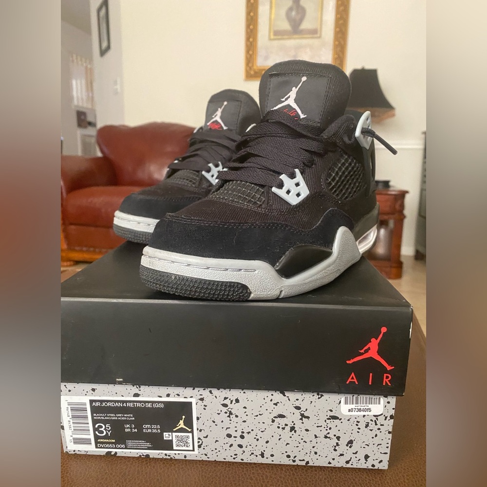 Retro 4 Jordan’s Black Canvas